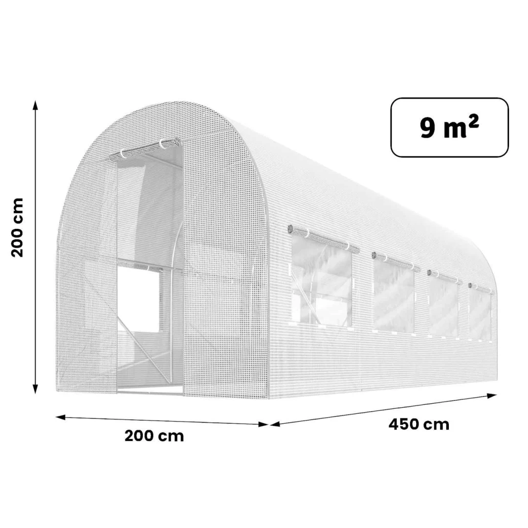 Folija za vrtni tunel 2x4,5m (9m2) bijela Plonos_5