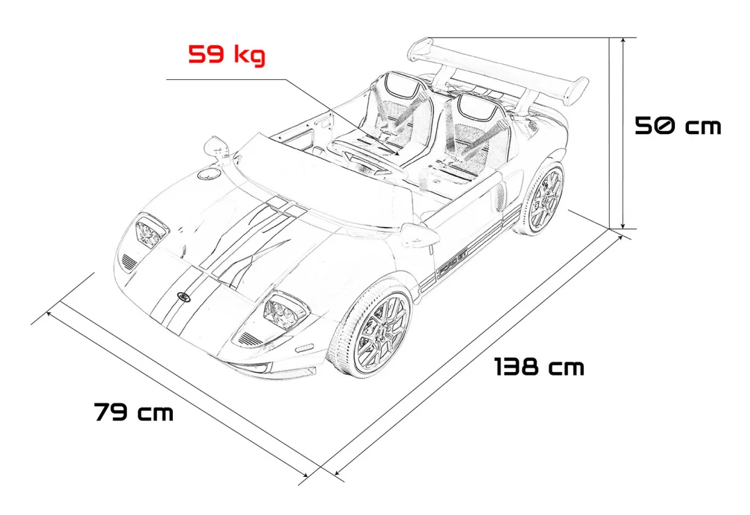 Ford GT crno vozilo auto na akumulator_2