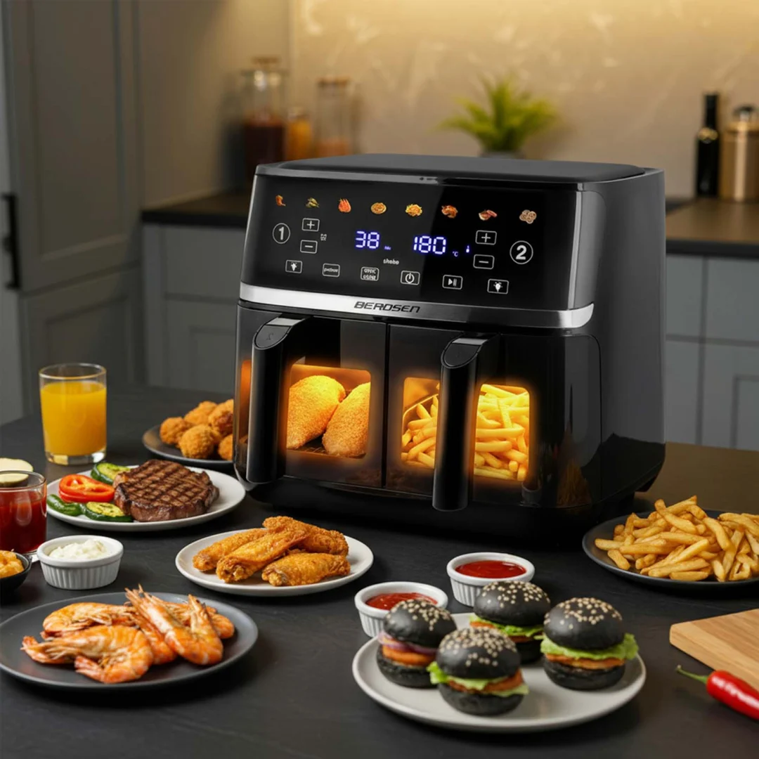 Friteza na vrući zrak 10,2 l dvostruka komora Berdsen BD-657 1700 W crni_12