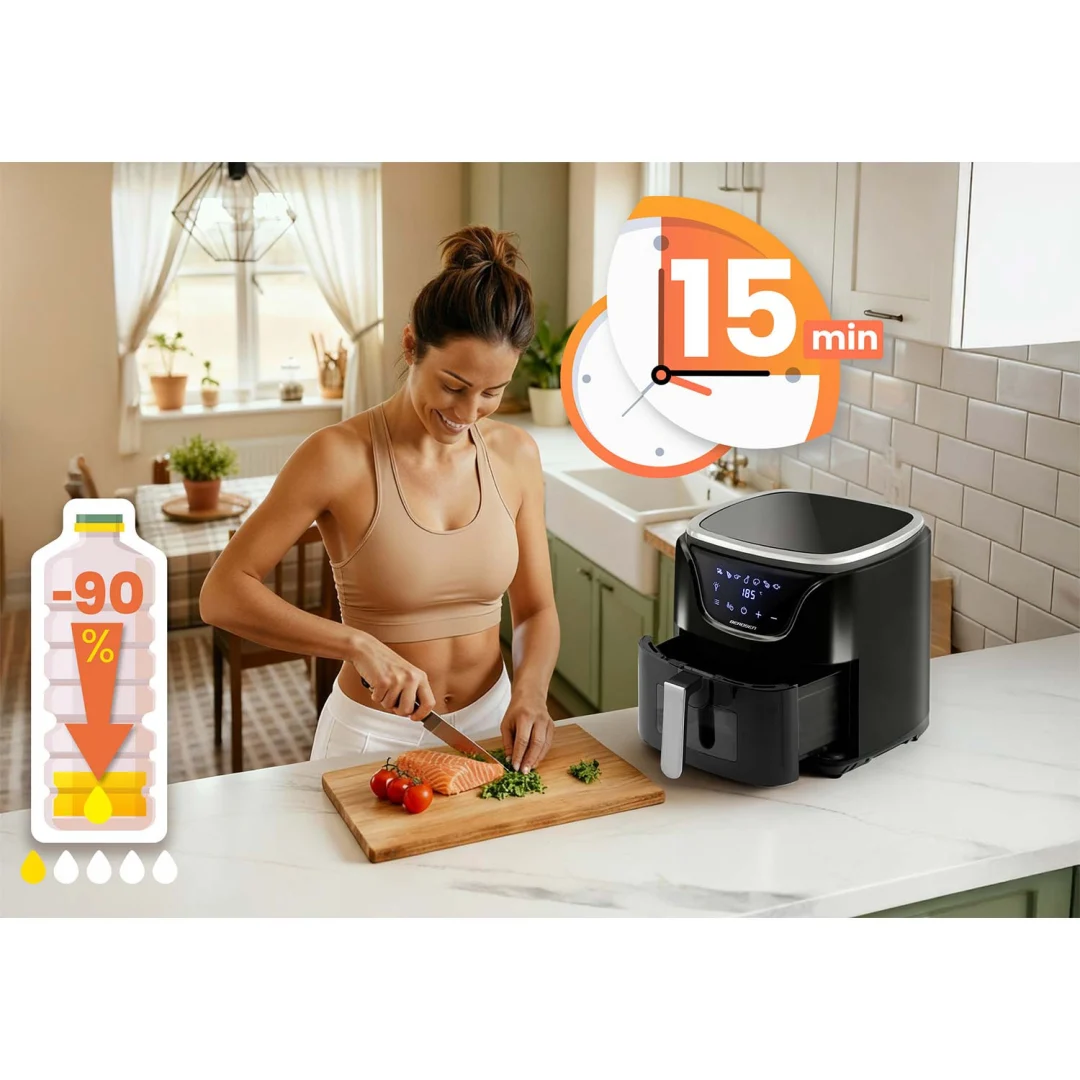 Friteza na vrući zrak 5 l Berdsen BD-652 crno-srebrni_9