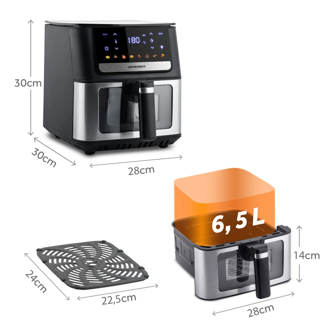 Friteza na vrući zrak 6,5 l Berdsen BD-655 1700 W crni_4