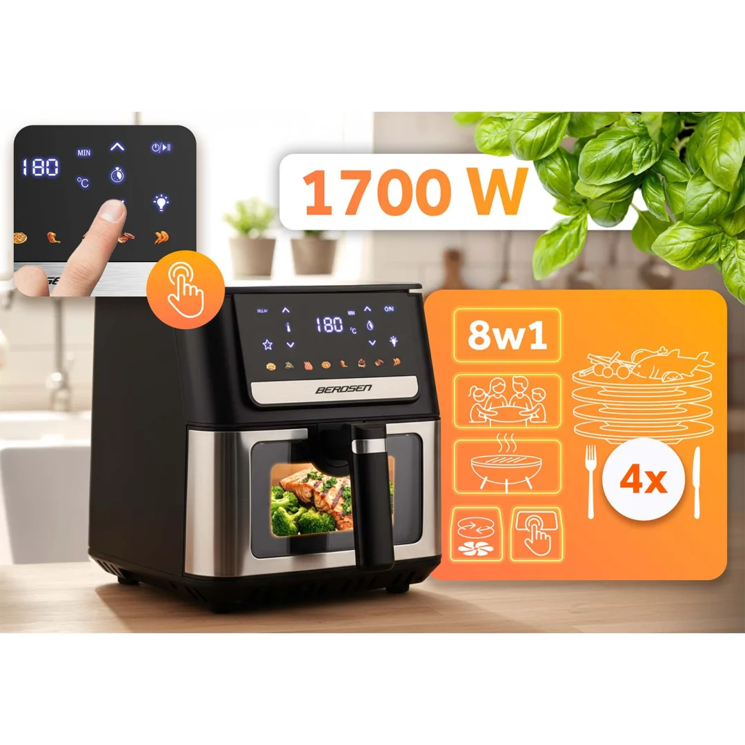 Friteza na vrući zrak 6,5 l Berdsen BD-655 1700 W crni_6