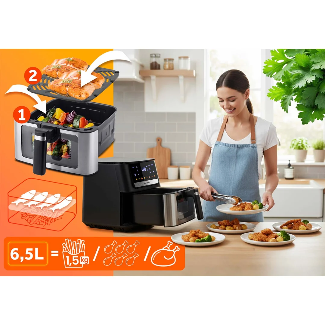 Friteza na vrući zrak 6,5 l Berdsen BD-655 1700 W crni_8