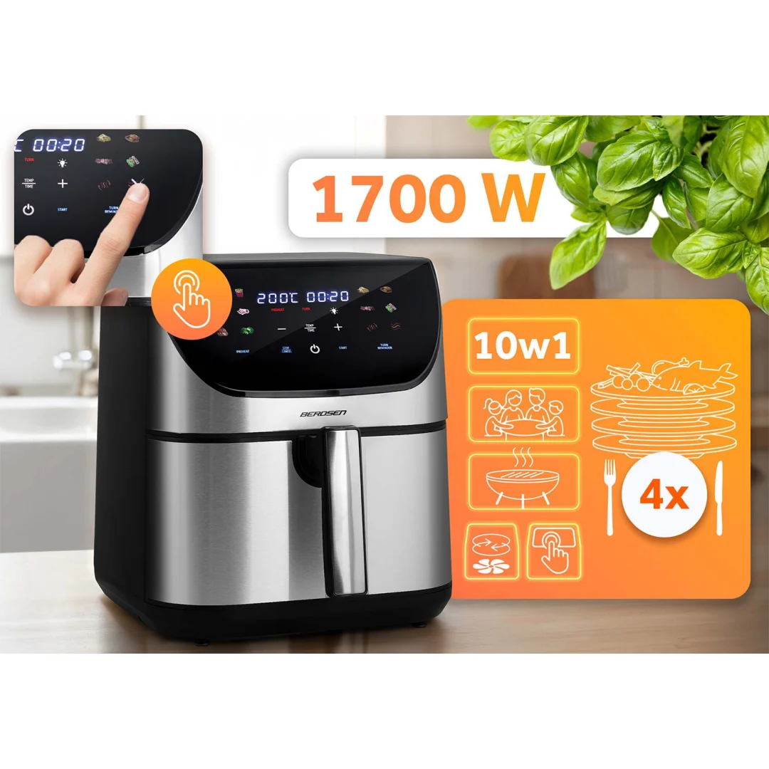 Friteza na vrući zrak 8 l Berdsen BD-659 1700 W srebrni_5