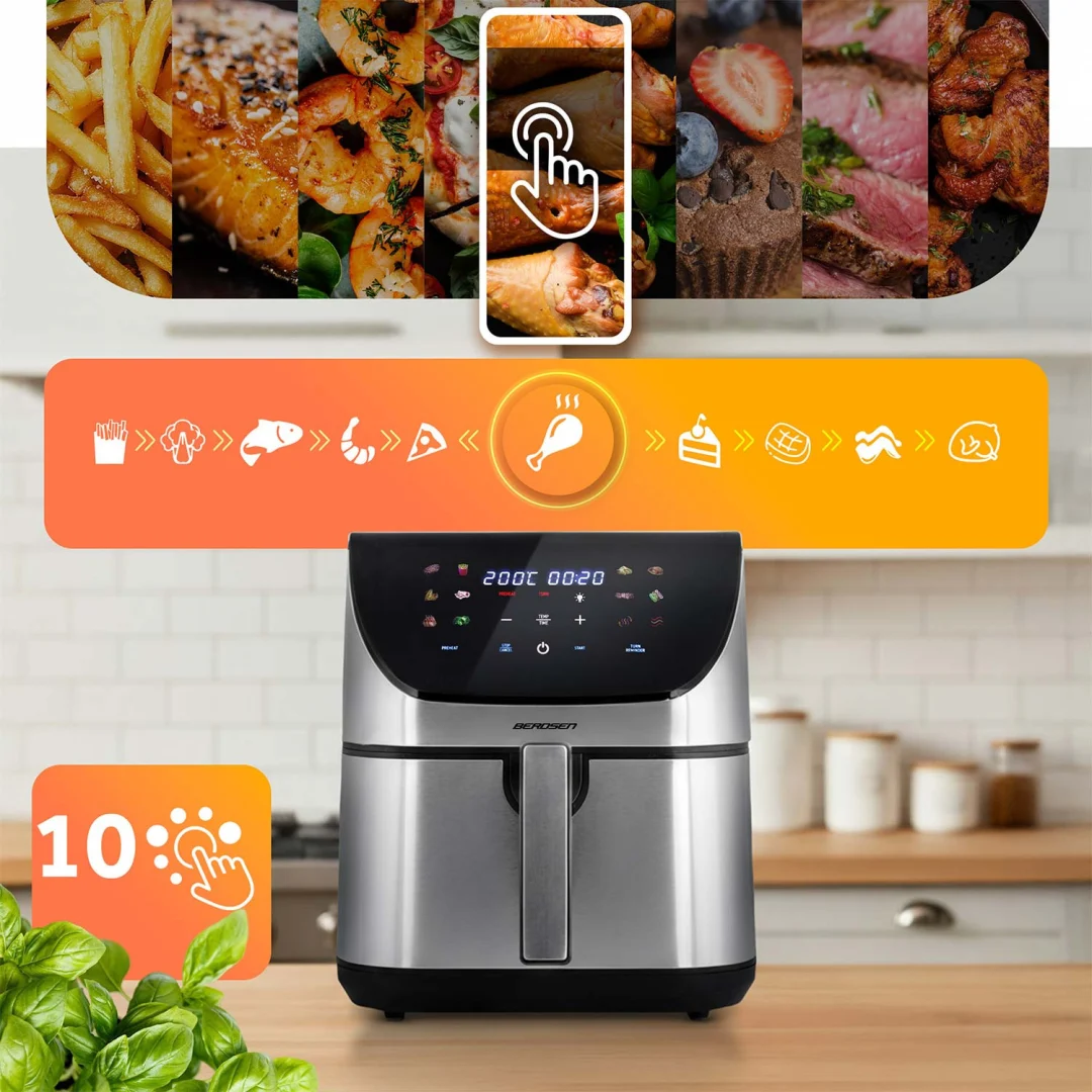 Friteza na vrući zrak 8 l Berdsen BD-659 1700 W srebrni_8