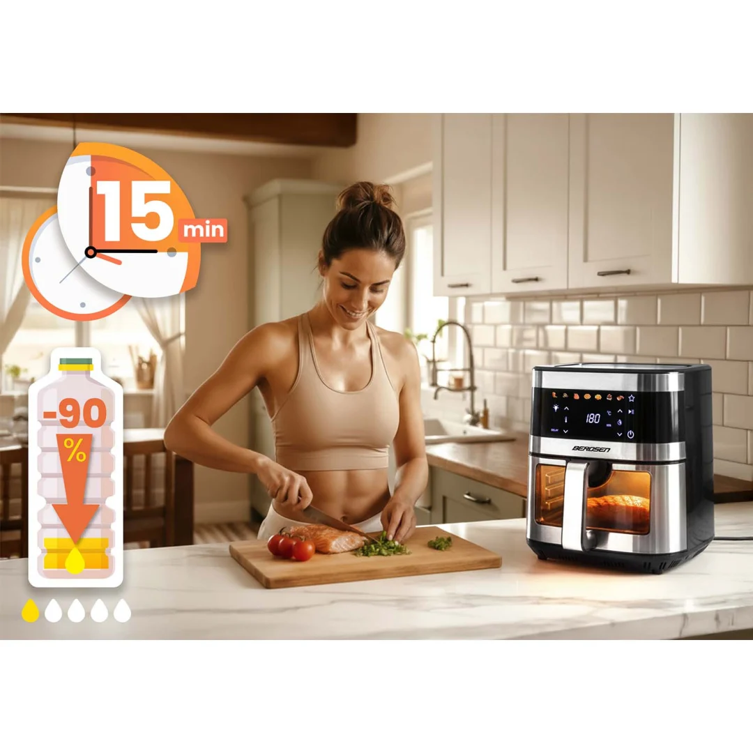 Friteza na vrući zrak 9,1 l Berdsen BD-656 1700 W srebrni_10