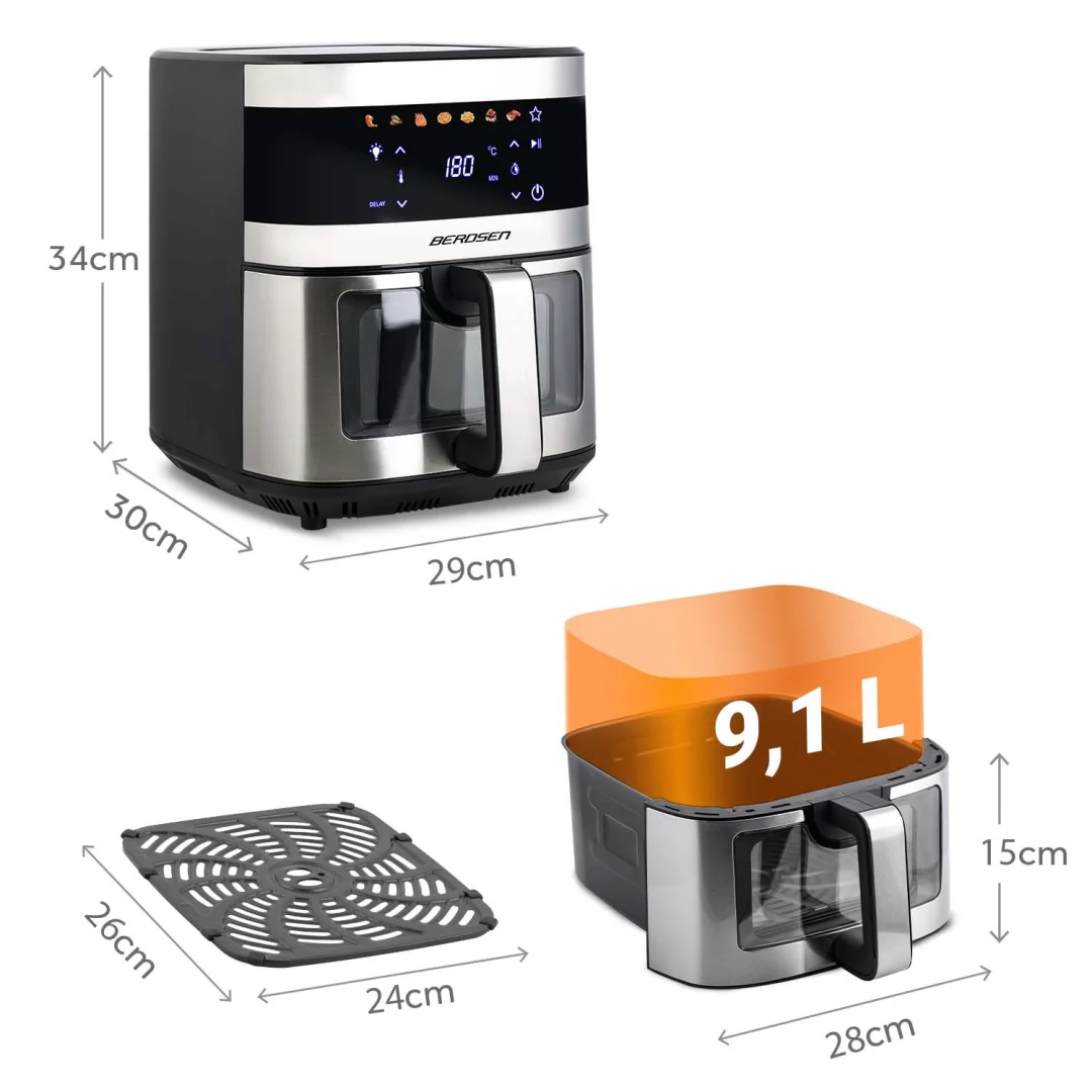 Friteza na vrući zrak 9,1 l Berdsen BD-656 1700 W srebrni_4