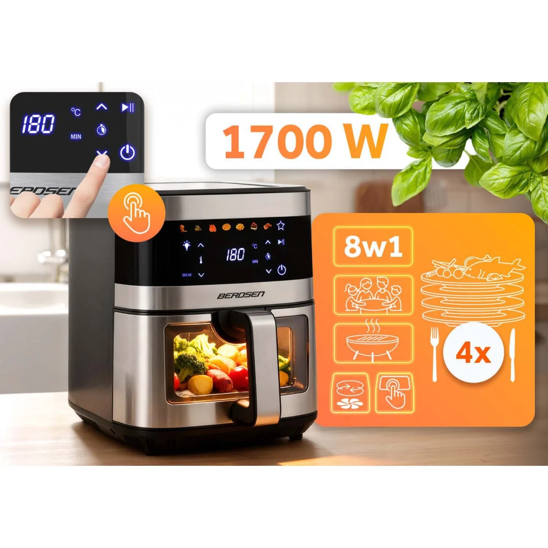 Friteza na vrući zrak 9,1 l Berdsen BD-656 1700 W srebrni_6