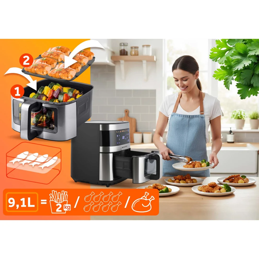 Friteza na vrući zrak 9,1 l Berdsen BD-656 1700 W srebrni_8