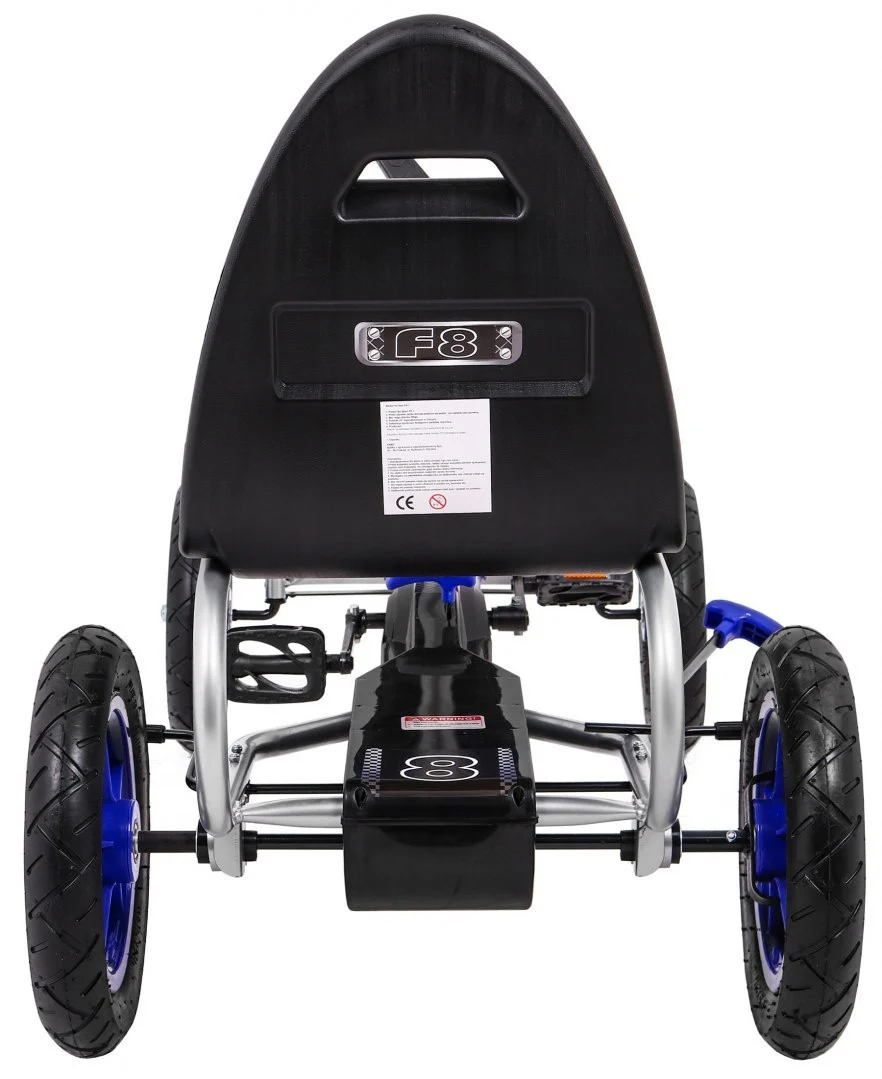 Full Ahead AIR pedalni go-kart za djecu 3+ plavi + podesivo sjedalo + napuhani kotači + ručna kočnica_6