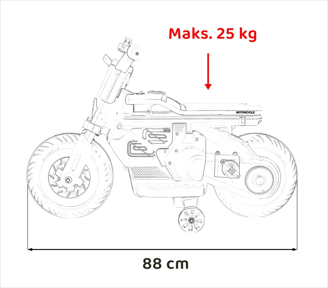 Future 88 Bijelo motorno vozilo motor na akumulator_3