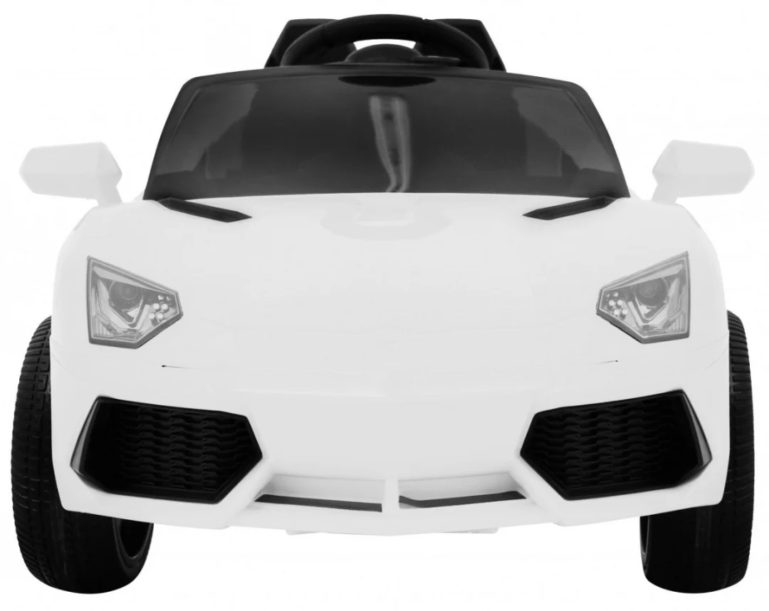 Future dječji automobil na baterije bijeli + daljinski upravljač + spori start + MP3 USB + LED, bijela_3