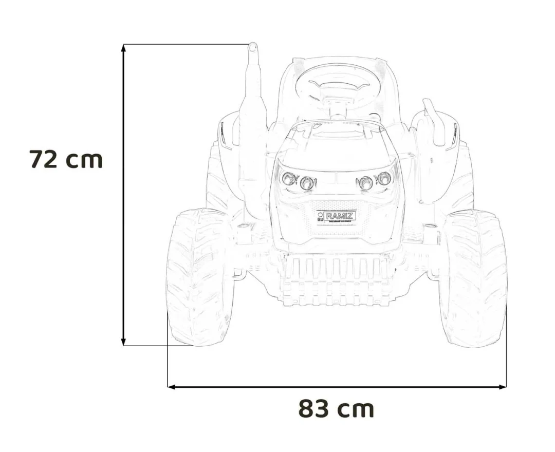 GROW 1804 traktor na akumulator ružičasti_2