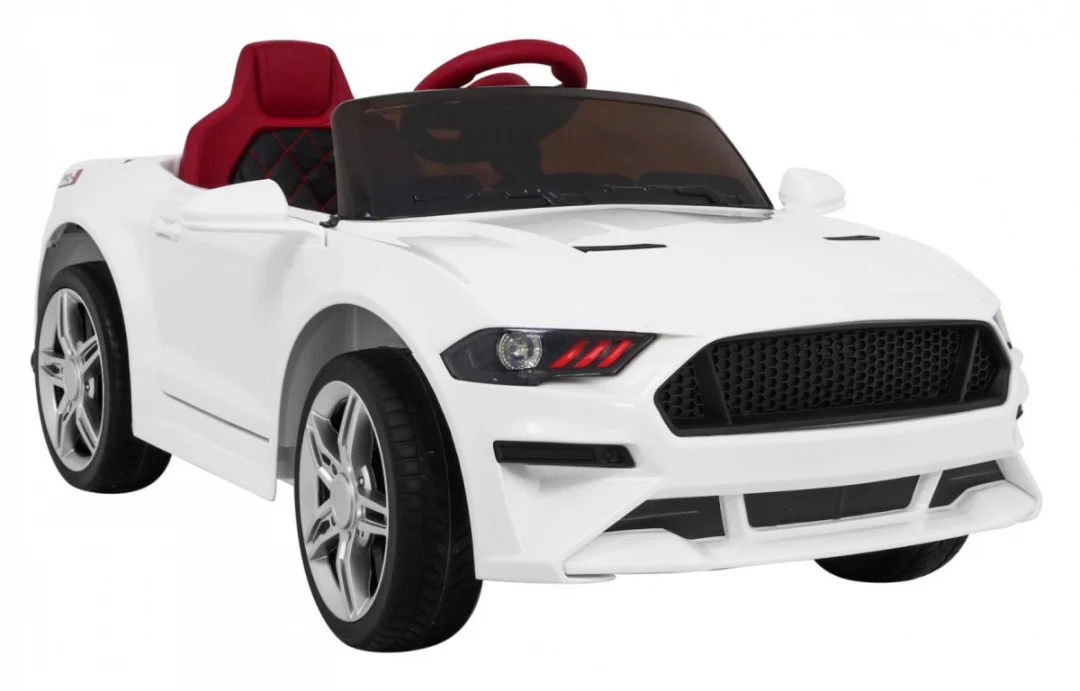 GT Sport automobil na baterije za djecu bijeli + daljinski upravljač + spori start + prtljažnik + MP3 LED, bijela_9