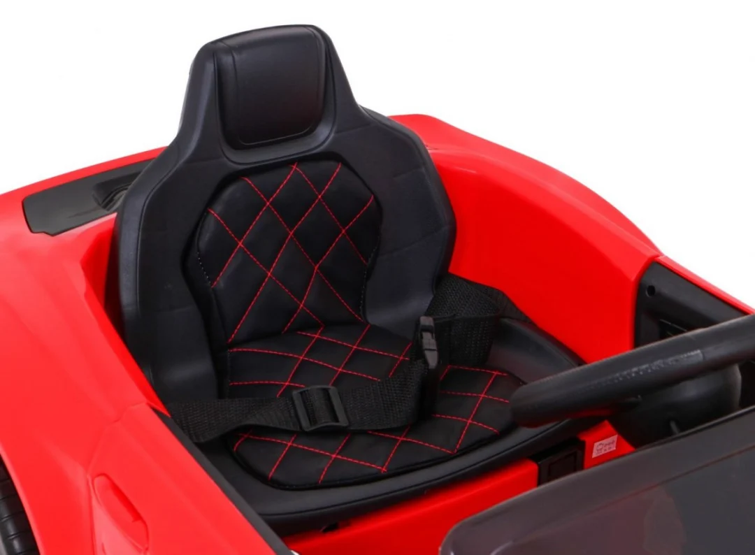GT Sport automobil na baterije za djecu crveni + daljinski upravljač + spori start + prtljažnik + MP3 LED, crvena_13