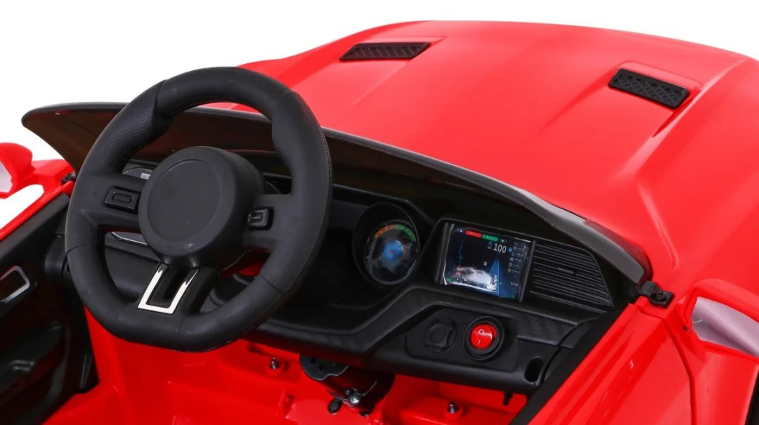 GT Sport automobil na baterije za djecu crveni + daljinski upravljač + spori start + prtljažnik + MP3 LED, crvena_8