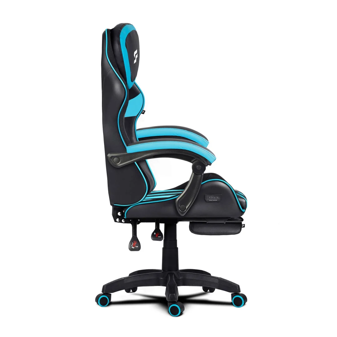 Gaming stolica Sofotel Specter, okretna, s osloncem za noge, plava_15