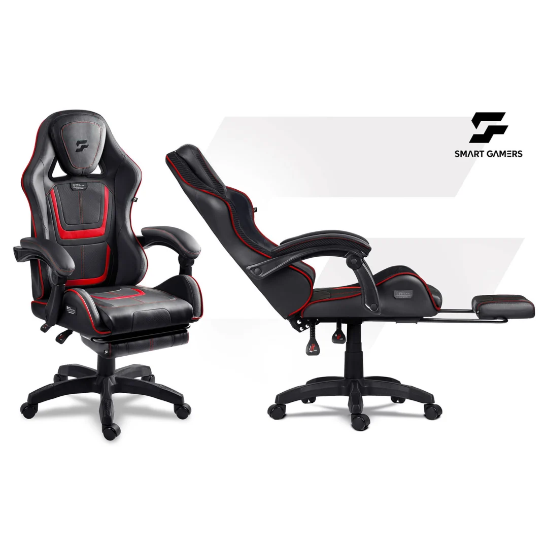 Gaming stolica Sofotel Specter, okretna, s osloncem za noge, siva, var. 242901_2