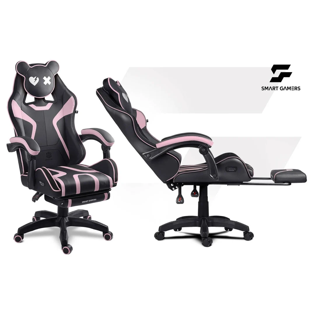 Gaming stolica Sofotel Specter, okretna, s osloncem za noge, siva, var. 242903_2