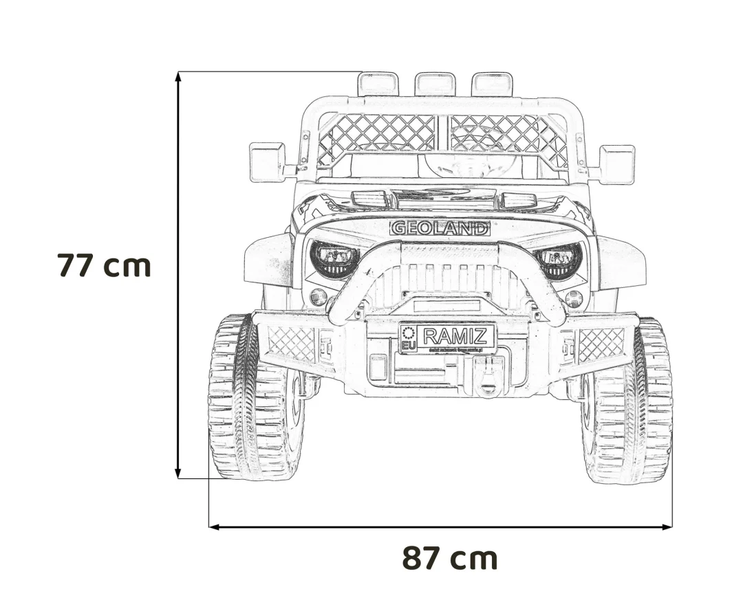 Geoland Power terenski auto za 2 djece, žuti_2