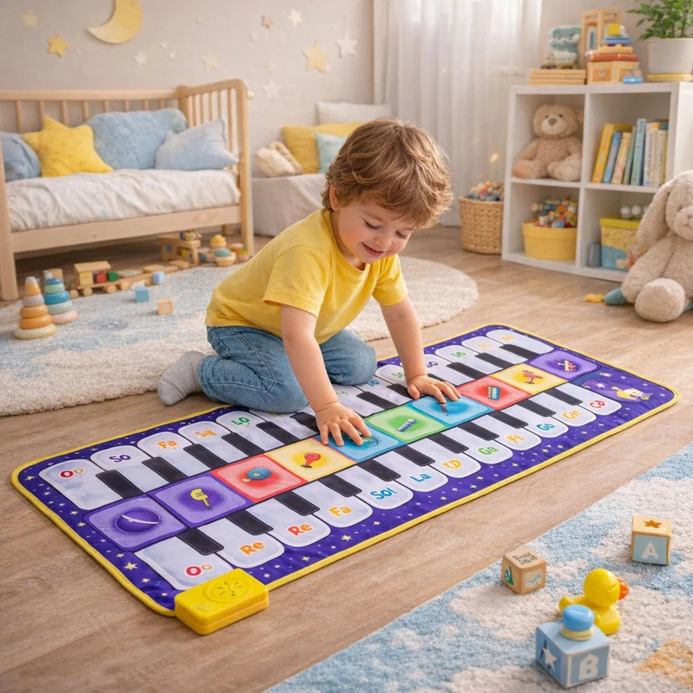 Glazbeno-edukativna plesna podloga - interaktivni prostor za klavir 120 × 48 cm_3