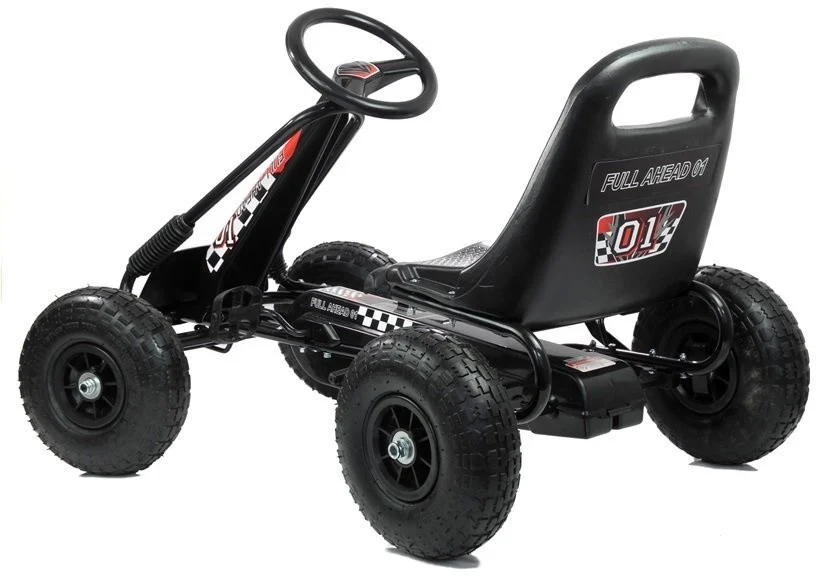 Go-kart A-15 crni s pumpanim kotačima_4
