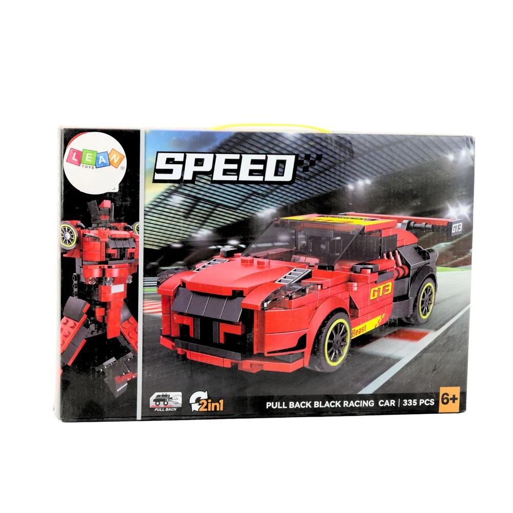 Građevinske kocke 2u1 robot i auto GT3 crvene 335 kom_3