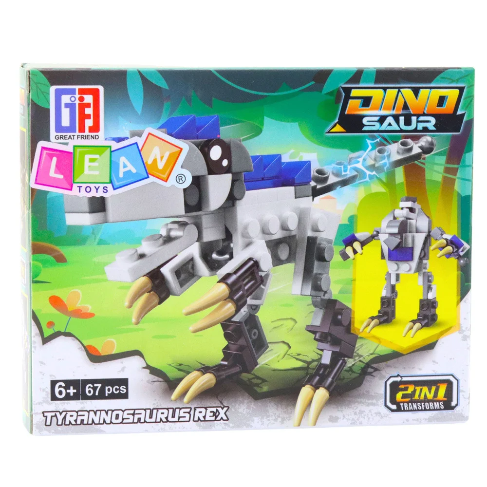 Građevinske kocke 2u1 robot i tiranosaur Rex 67 kom_4