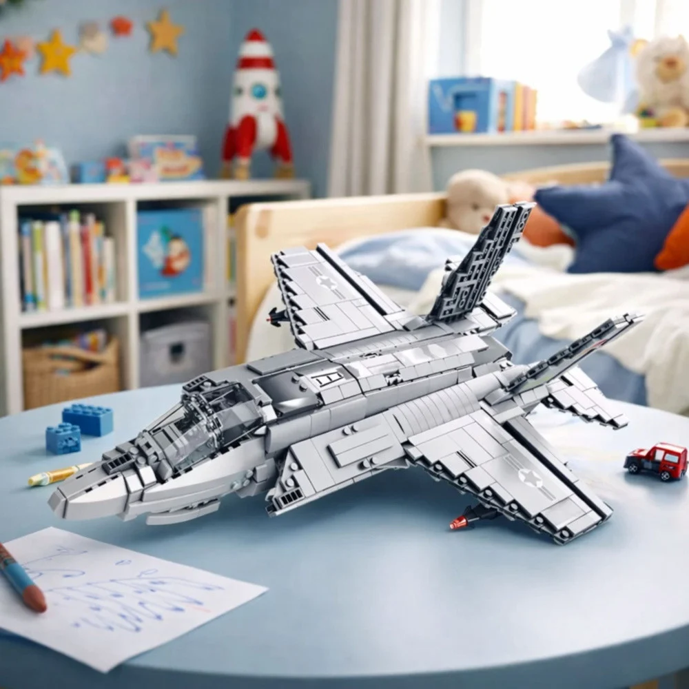Građevinske kocke F-35 Lightning II sivi 1490 kom_3