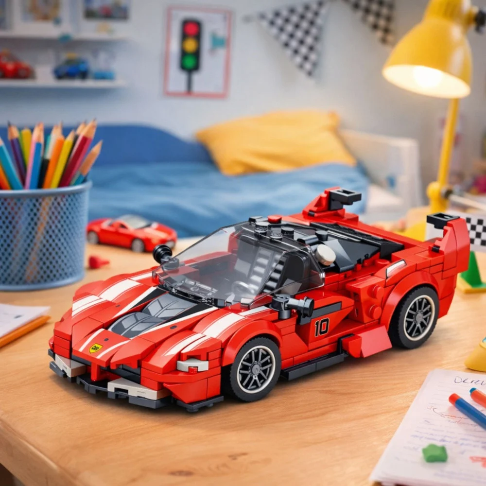 Građevinske kocke FXX-K trkaći auto crveni 360 kom_4