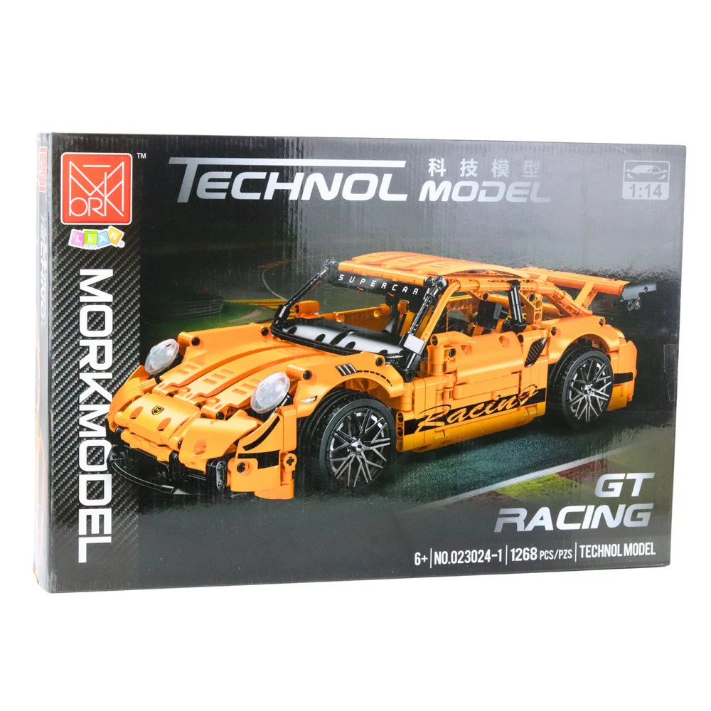 Građevinske kocke GT trkaći auto narančasti 1:14 1268 kom_4