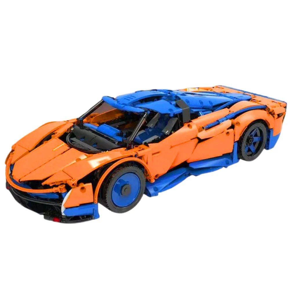 Građevinske kocke RC sportski auto plavo-narančasti 1883 kom_2