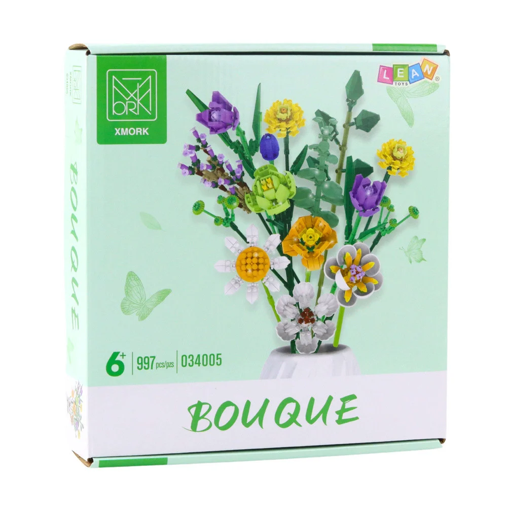 Građevinske kocke dekorativni buket 13 cvjetova 997 kom_3