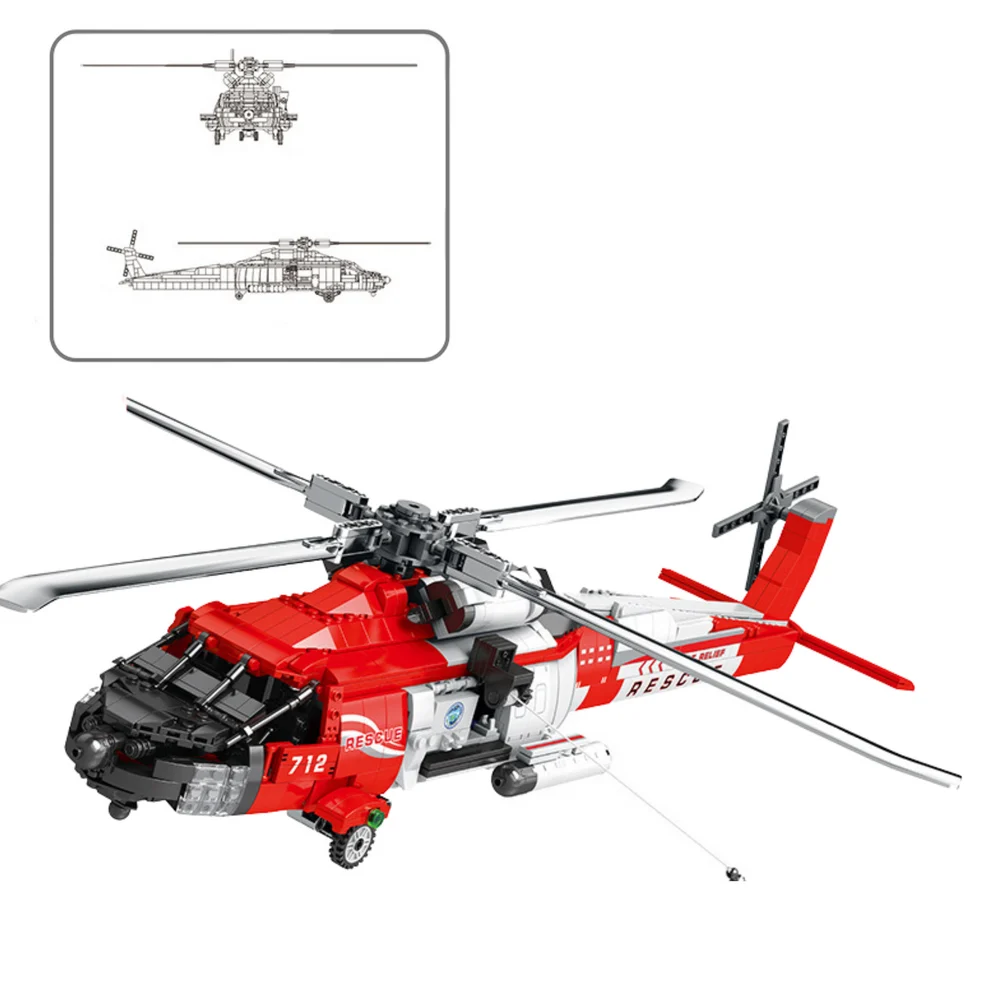 Građevinske kocke helikopter HH-60J Jayhawk 1137 el_2