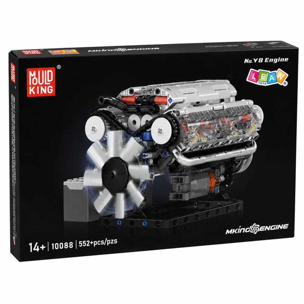 Građevinske kocke mehanički V8 motor, pokretni klipovi, 552 kom_6