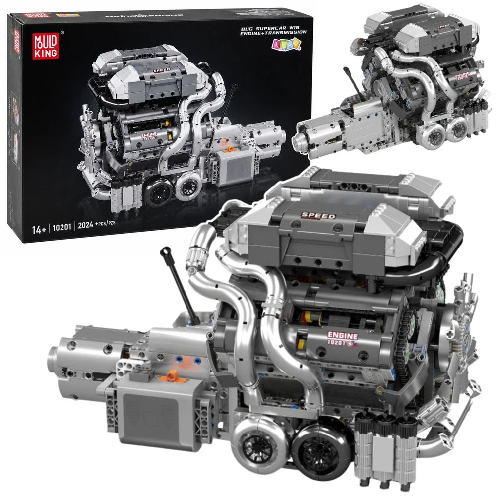 Građevinske kocke motor V8 s mjenjačem 2024 dijela_1