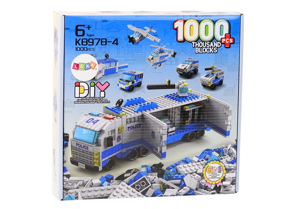 Građevinske kocke policijski kamion 6 u 1 - 1000 kom_3