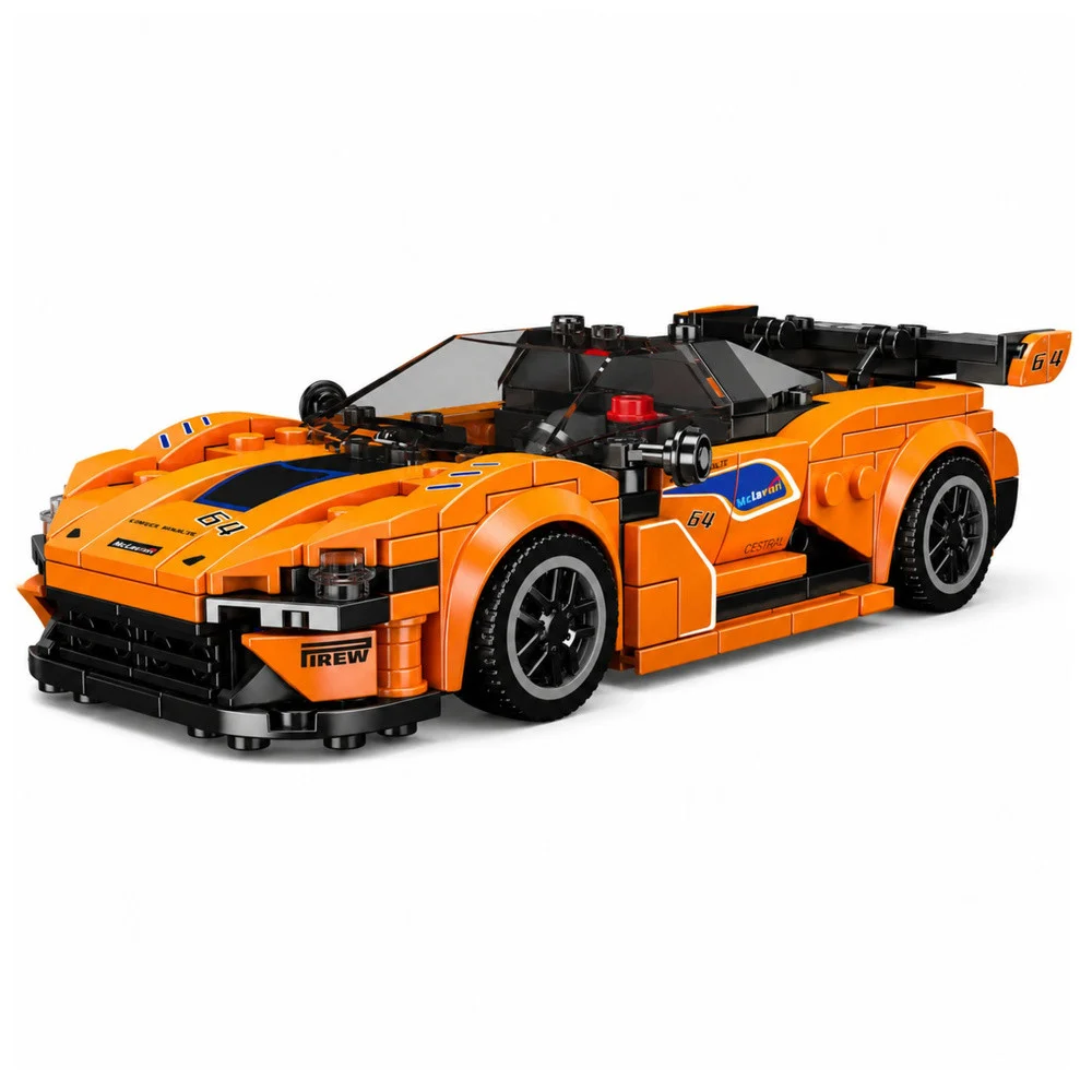 Građevinske kocke sportski auto narančasti s vitrinom 423 kom_2