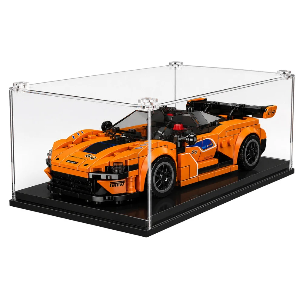 Građevinske kocke sportski auto narančasti s vitrinom 423 kom_3