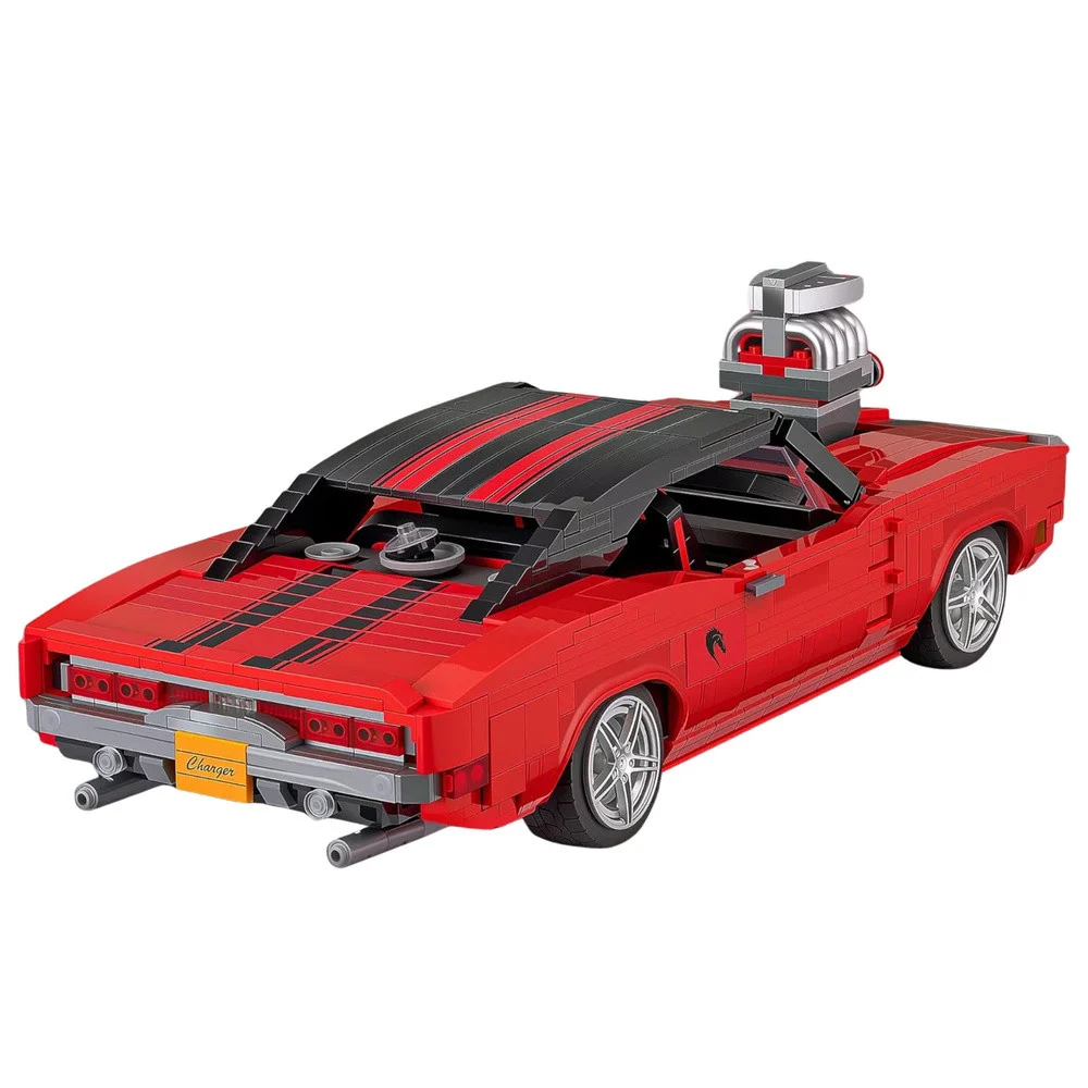 Građevinske kocke sportski automobil Charger, crveni, 1869 kom_4
