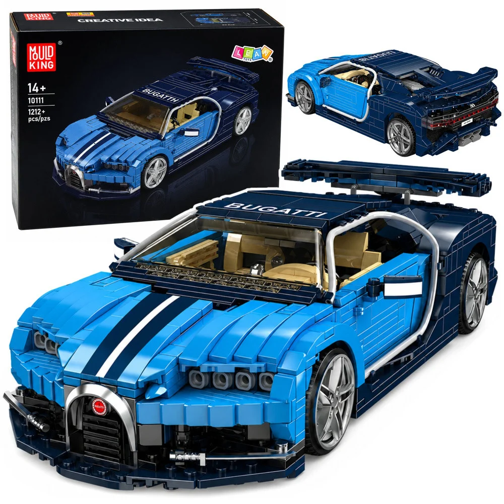 Građevinske kocke sportski automobil, plavi, 1212 kom_1