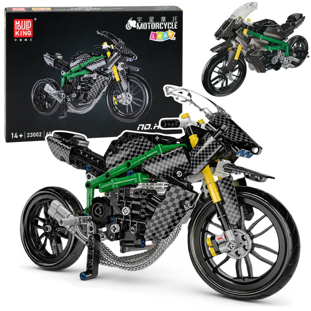 Građevinske kocke sportski motocikl crni, 656 kom_1