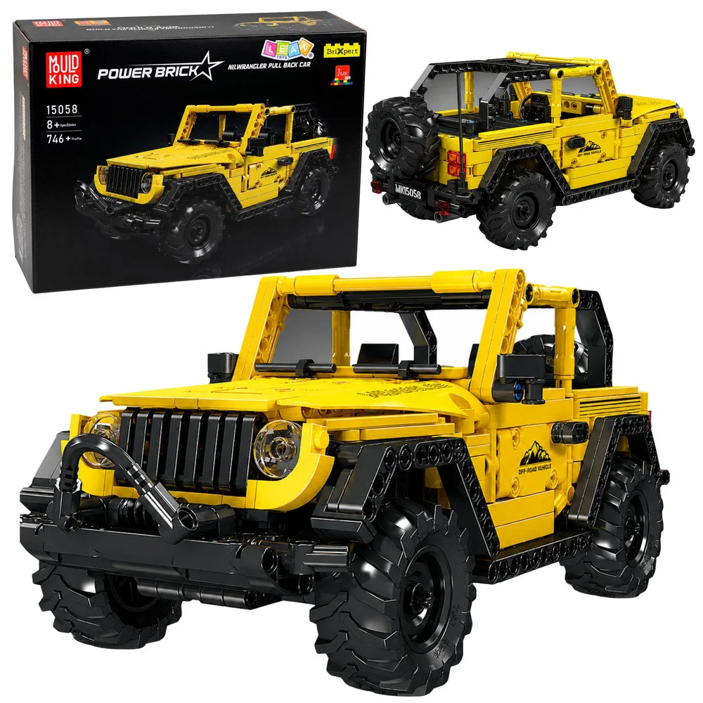 Građevinske kocke terensko vozilo Wrangler, žuti, 746 kom_1