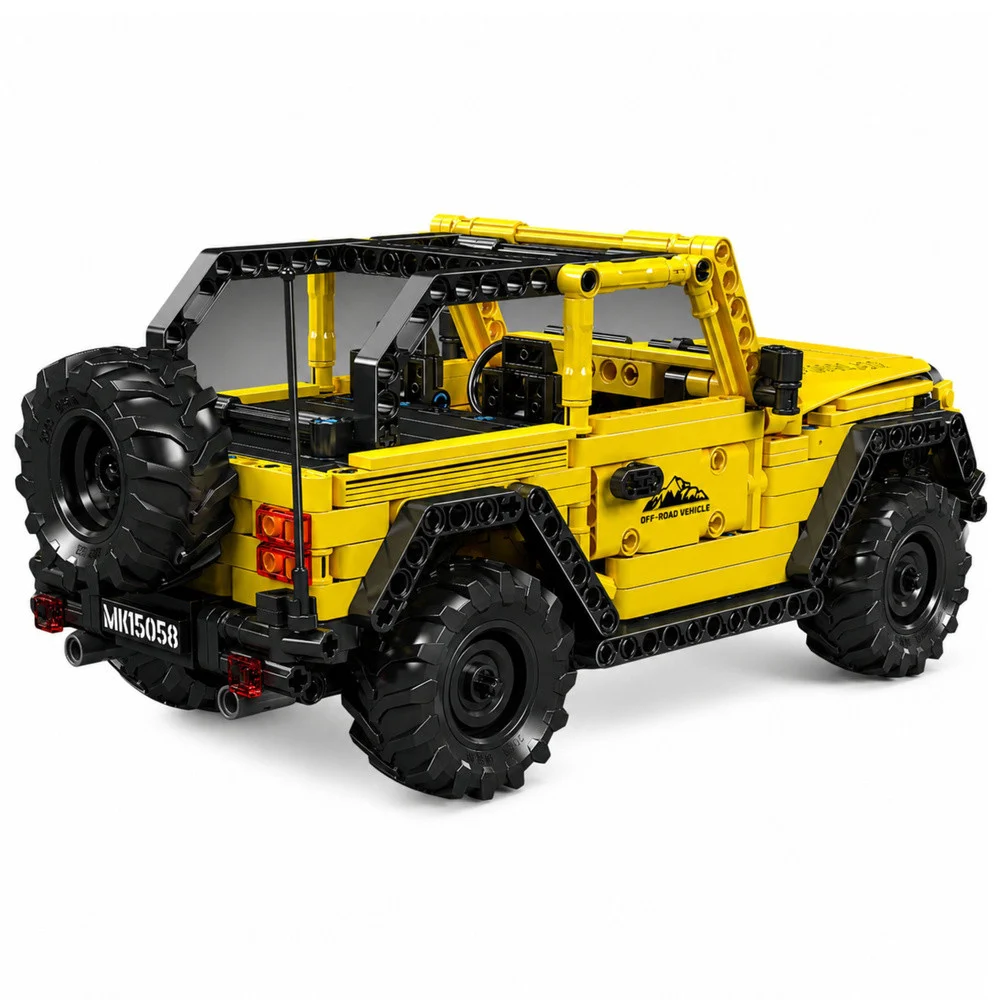 Građevinske kocke terensko vozilo Wrangler, žuti, 746 kom_4