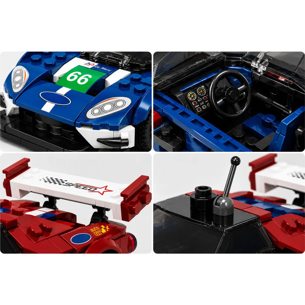 Građevinske kocke trkaći auto GT2016 s vitrinom 347 dijelova_4