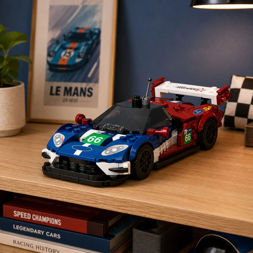 Građevinske kocke trkaći auto GT2016 s vitrinom 347 dijelova_5