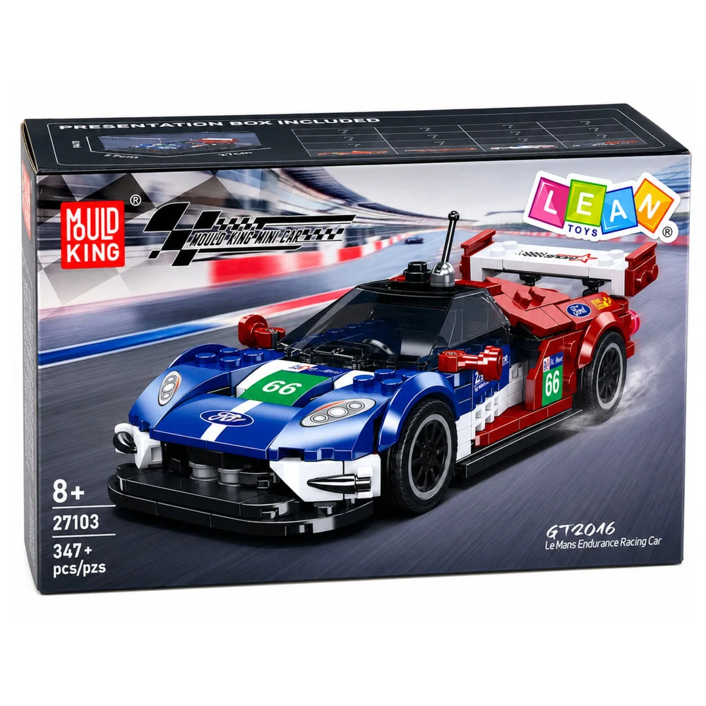Građevinske kocke trkaći auto GT2016 s vitrinom 347 dijelova_6