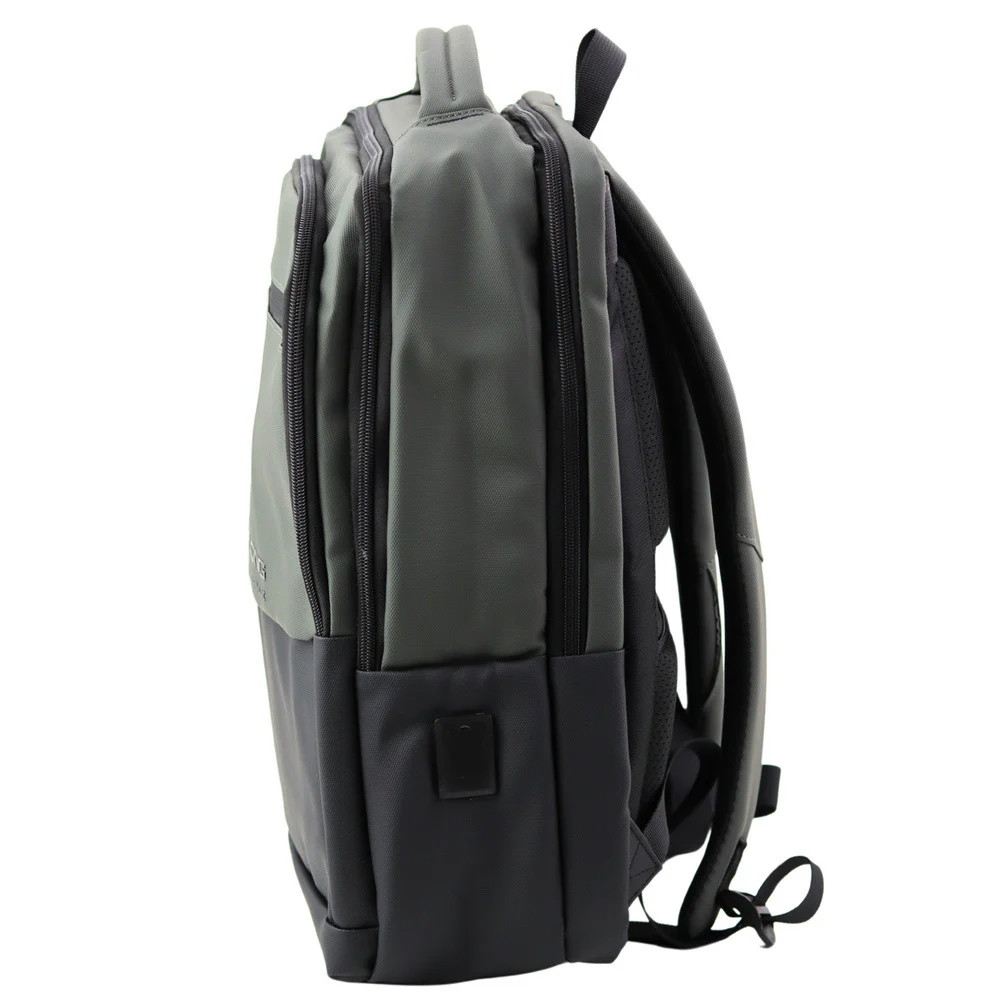 Gradski poslovni ruksak s USB džepom za prijenosno računalo, crno-siv, 16L 41cm_2