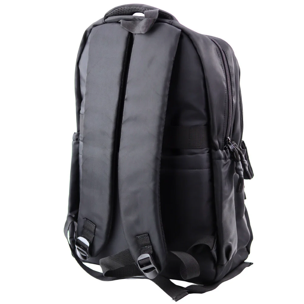 Gradski školski ruksak s 6 džepova, crni, 23L, 46 cm_3