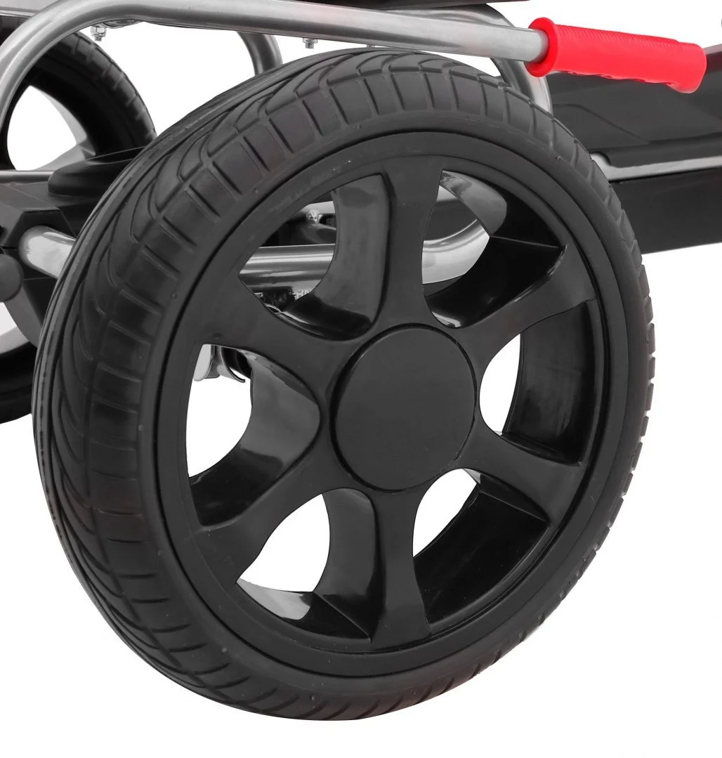 Grand Ride pedalni go-kart za djecu 3+ crveni + EVA kotači + podesivo sjedalo + ručna kočnica_6